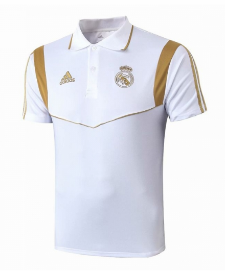 camiseta del Polo 2019-2020 del Real Madrid Blanco